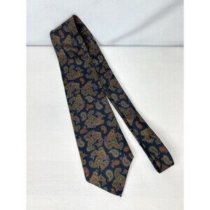 Vintage Bert Pulitzer Paisley Silk Necktie Blue Silk Made In USA